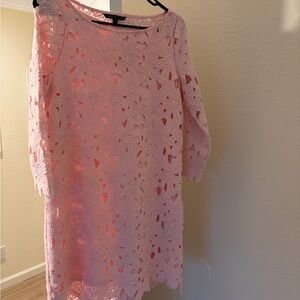 white lace dress in store Open Back Lace Detail Dress White main image 1